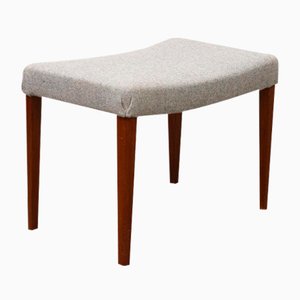 Wool and Beech Footstool, 1950s