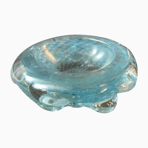 Mid-Century Modern Light Blue Murano Glass Ashtray by Barovier for Barovier & Toso, 1970s
