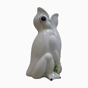 Italian White Ceramic Frog