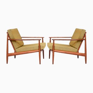 Scandinavian Teak Lounge Chairs Denmark, 1960s, Set of 2