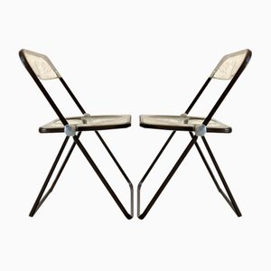 Plia Chairs by Giancarlo Piretti for Castelli / Anonima Castelli, Set of 2