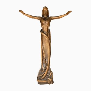 Hans Heinzeller, Grande Cristo, anni '60, scultura in legno di tiglio