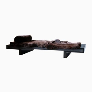 Schwarzes Tagesbett aus Stahl von Arno Declercq