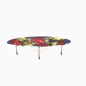 Vintage Coffee Table with Lacquered Ceramic Top from Stil Keramos