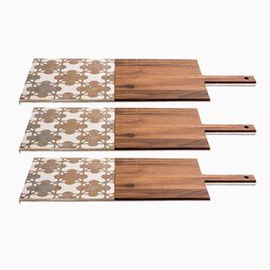 Boards in Ceramic and Wood by Lara Caffi for KnIndustrie, Set of 3