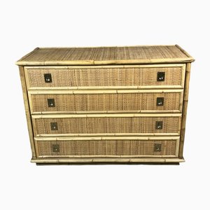 Vintage Dresser in Rattan and Bamboo by Dal Vera, 1960s