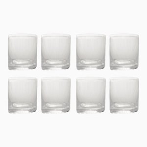 Striped Glasses by Elisa Ossino for KnIndustrie, Set of 8