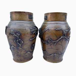 Japan Cachet Vasen, 1800er, 2er Set
