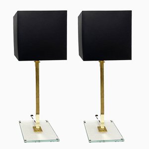 Tischlampen aus Messing, 1970er, 2er Set