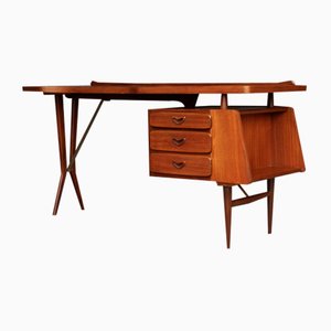 Teak Writing Desk by Louis Van Teeffelen for Wébé, 1960s