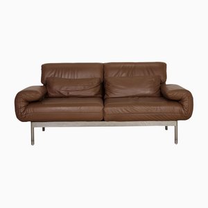 Brown Leather Plura Three-Seater Sofa from Rolf Benz