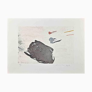 Hsiao Chin, Composición abstracta, Grabado original, 1977