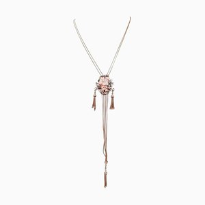 14 Karat Rose Gold and Silver Necklace