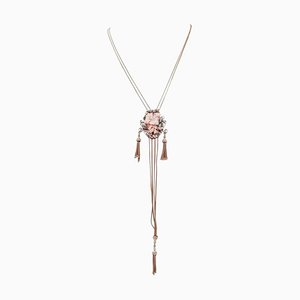 Collana in oro rosa 14 carati e argento