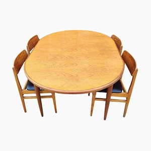 Table et Chaises de Salle à Manger Fresco Mid-Century en Teck par Victor Wilkins pour G-Plan, Set de 4