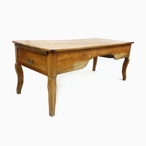 Antique French Country Fruitwood Refectory Dining Table, 1840s