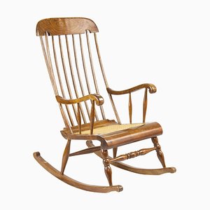 Fauteuil à Bascule en Bois de Hêtre, 1900s