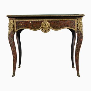 Napoleon III Schreibtisch aus Holz, Bronze & Glas