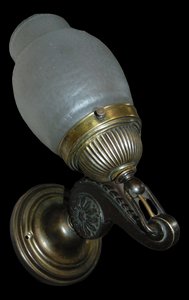 Art Nouveau Brass Wall Lamp