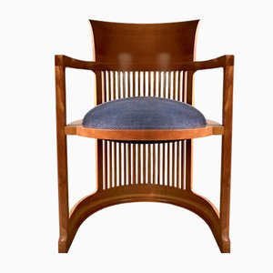 Early Edition Barrel Chairs by Frank Lloyd Wright for Cassina, Italy, Set of 4