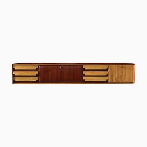 Mid-Century Italian Wall Mounted Sideboard with Drawers by Vittorio Dassi, 1950s