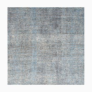 Hand-Knotted Mosaic Sky Blue Rug from DSV Carpets
