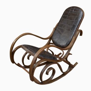 Rocking Chair Vintage en Hêtre