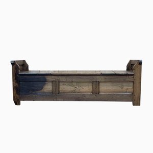 19th Century Chestnut Trunk Bench from Breton
