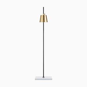 Anatomy Design Lab Floor Lamp in Brass, Porcelain and Steel by Joe Colombo