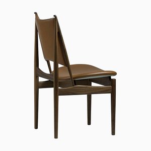 Egypetian Chair in Wood and Leather by Finn Juhl