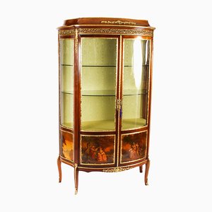 Antique Louis XV Revival Vernis Martin Display Cabinet, France, 1800s