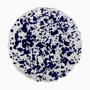 Points Bleu Dinner Plates from Popolo, Set of 6