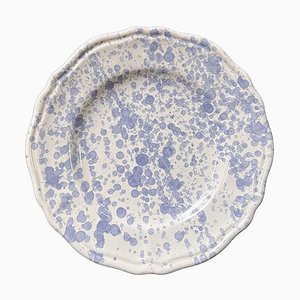 Bleu Ciel Splatter Dessert Plates by Popolo, Set of 6