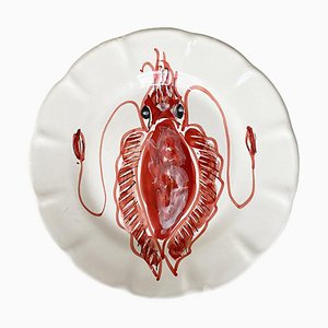 Seiche Rouge Plates from Popolo, Set of 4