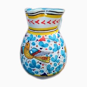 Carafe with Turquoise Flowers and Bird from Popolo