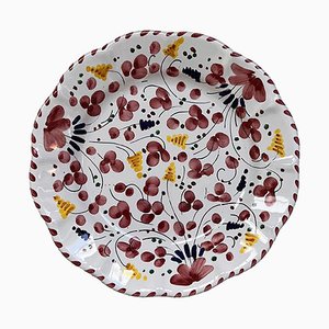 Durta Red Flowers Plate from Popolo, Set of 6