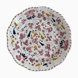 Durta Pink Flowers Plate from Popolo, Set of 6