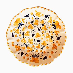 Dlert Fleurs Ocres Assiette Plate from Popolo, Set of 6