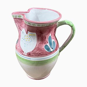 Large Pink and Green Hen Carafe from Popolo