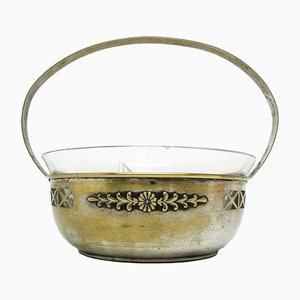 Silver Plated Brass Sugar Bowl from Berndorf, Germany, 1920s