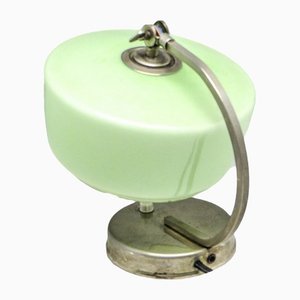 Green & Silver Mid-Century Bedside Lamp, 1950s