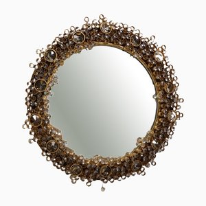 Gilded Wall Mirrors with Glass Crystals from Palwa