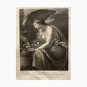 Gavin Hamilton / Domenico Cungo, mujer, siglo XVII, grabado