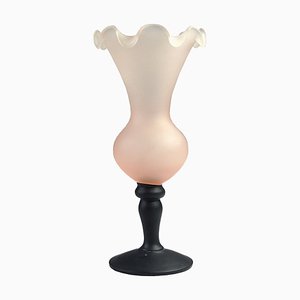 Italian Satin Glass Vase, 1970s