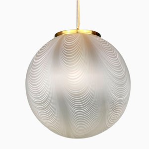 Vintage Xl Swirl Murano Glass Pendant Lamp, Italy, 1970s