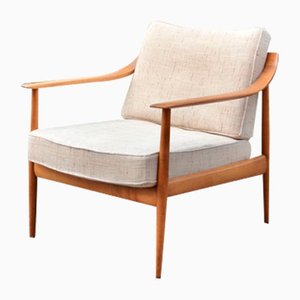 Poltrona Mid-Century in noce di Knoll Antimott