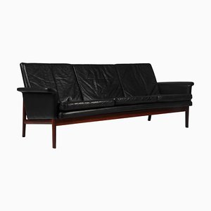 Model 218/3 3-Seater Sofa in Leather by Finn Juhl, Denmark