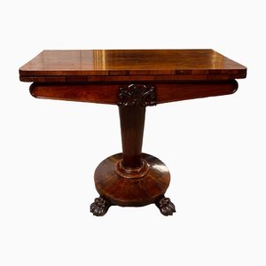 Antique Regency Rosewood Card Games Console Table, 1830s
