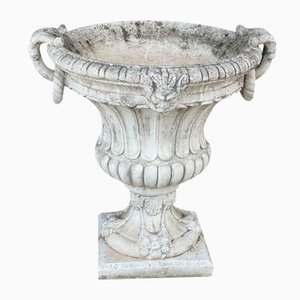 Antiker italienischer architektonischer Garten-Urnen-Pflanzer aus Marmor