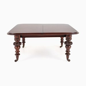 Large Victorian Mahogany Extendable Dining Table, 1850s